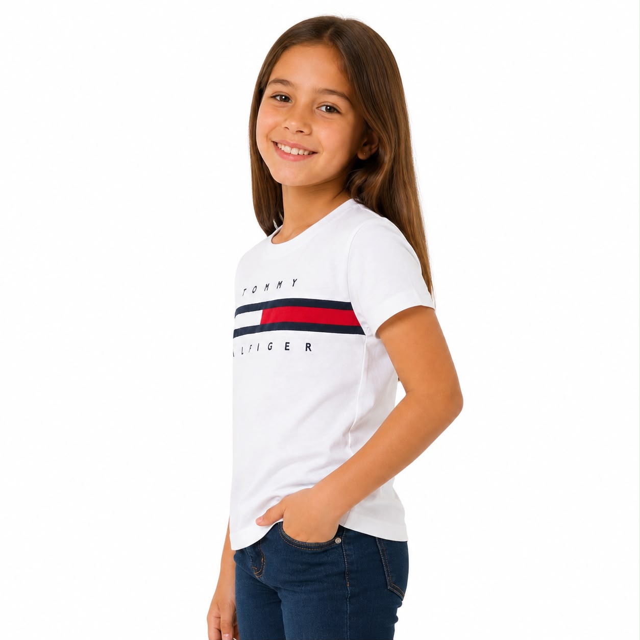 Tommy Hilfiger-Kids' Flag Stripe T-Shirt