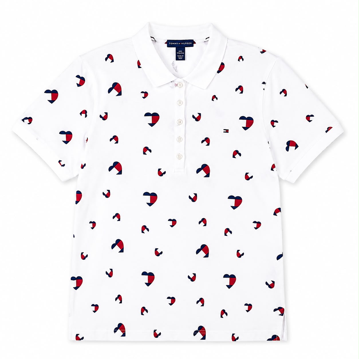 Tommy Hilfiger Heart-Print Polo Top
