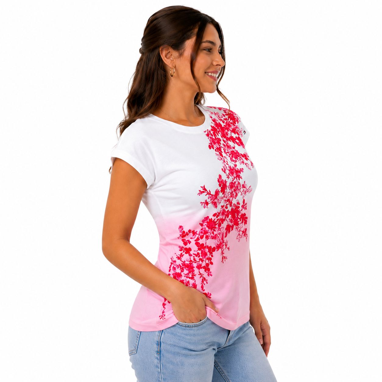 Tommy Hilfiger Ombré Floral-Print Top