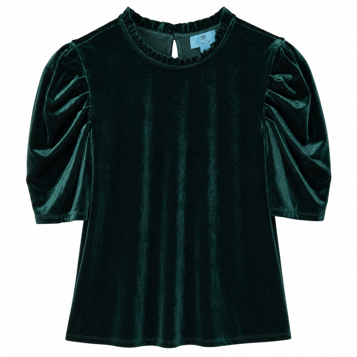 CeCe emerald green velvet blouse Women’s