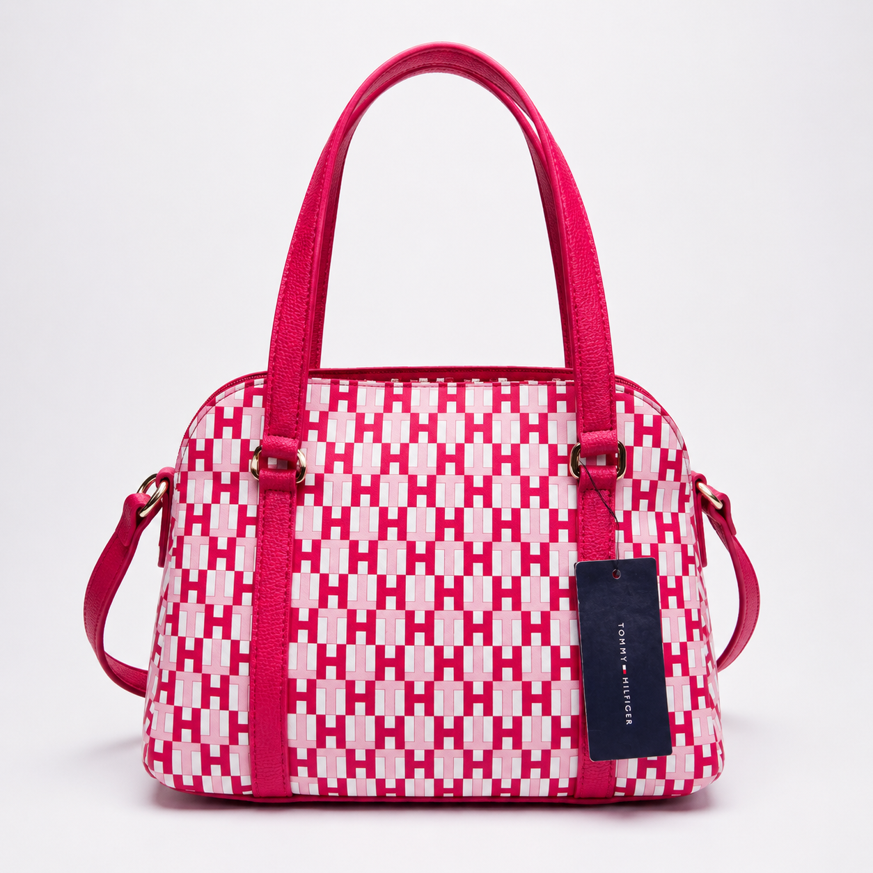 Hilfiger Monogram Satchel Handbag