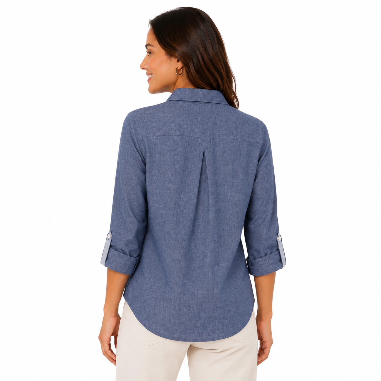 Tommy Hilfiger Women's Half-Zip Roll-Tab Shirt