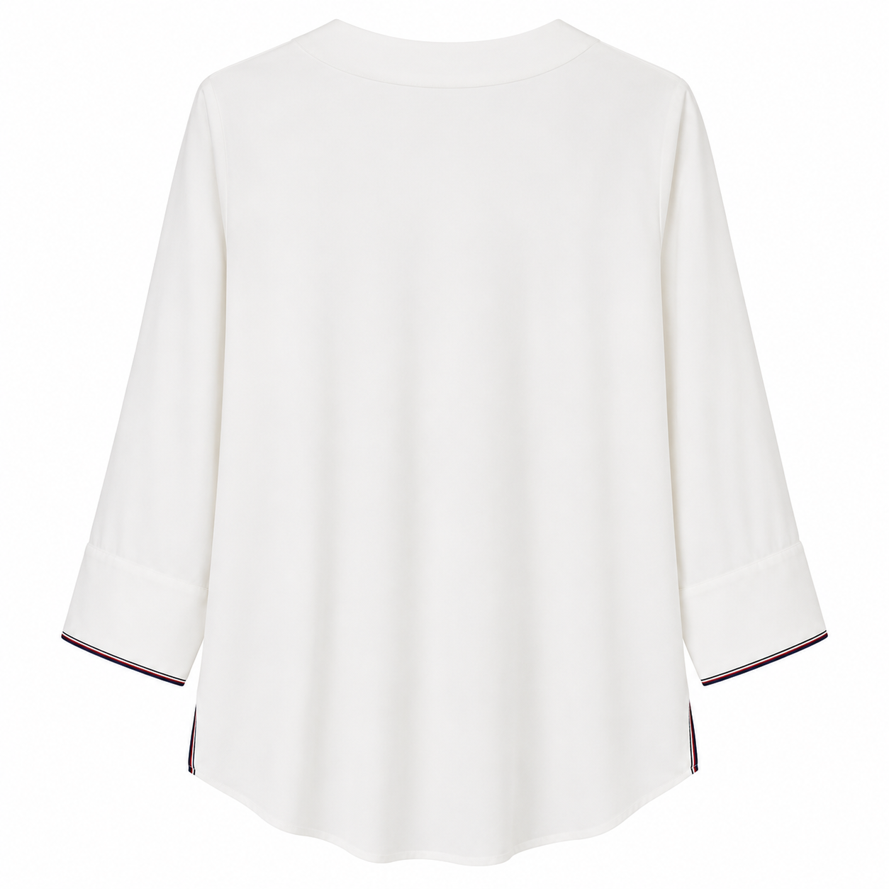 Tommy Hilfiger white viscose crepe blouse with V-neck