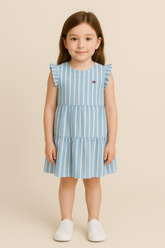 Tommy Hilfiger Girls Blue Logo Dress