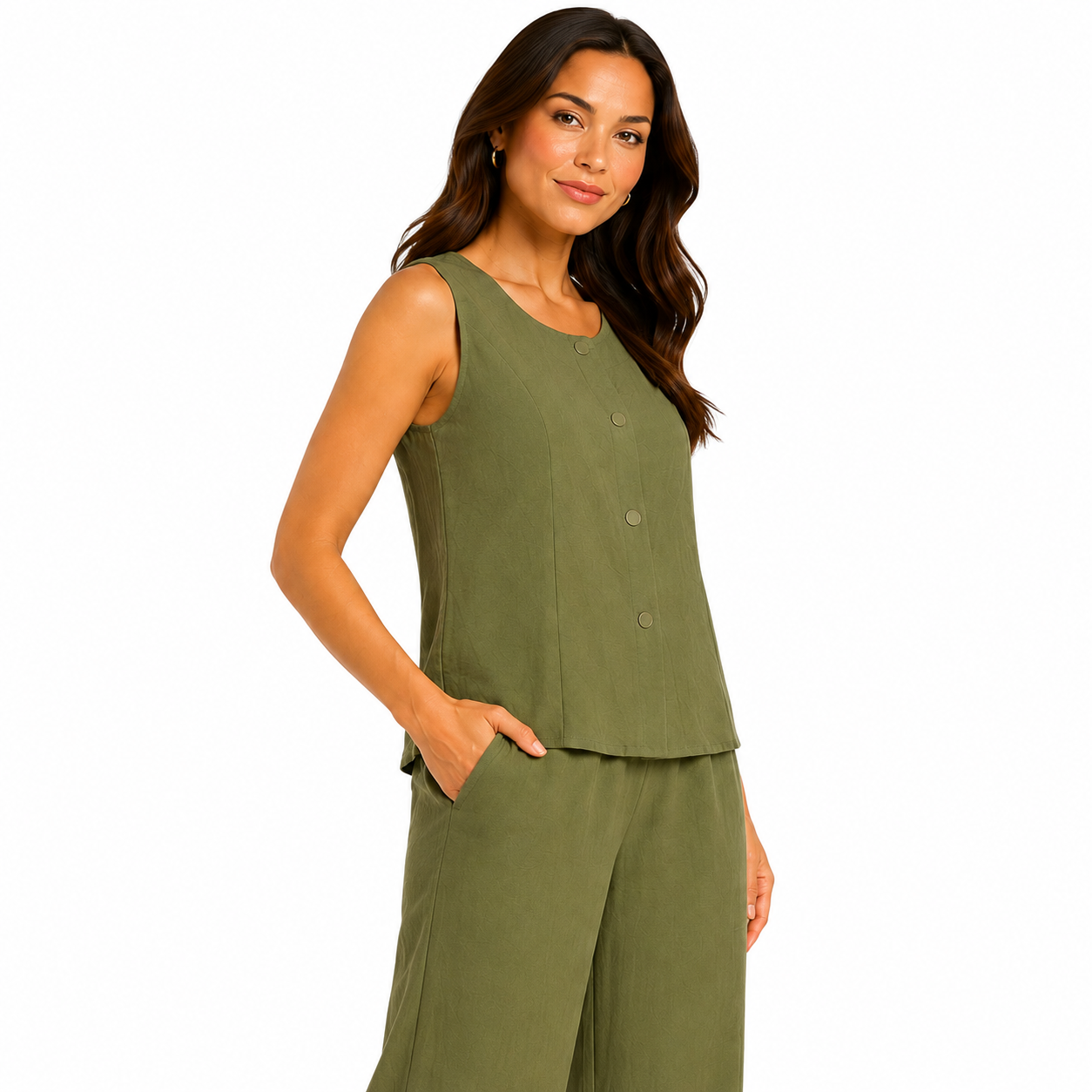CHLOE+ JASMINE-Set of two-pieces olive green from the brand Chloe + Jasmine