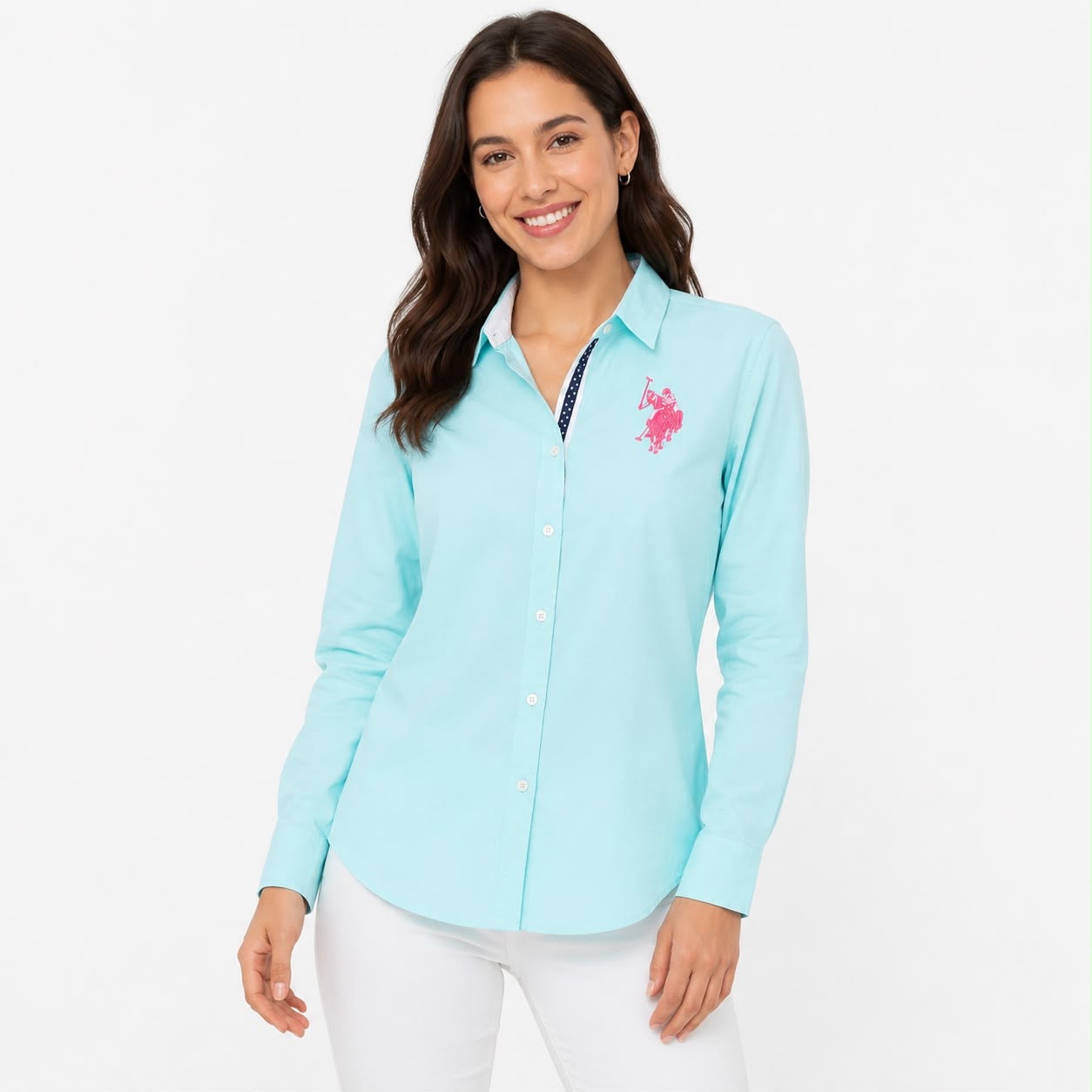 U.S Polo Assn Solid Stretch a Oxford Shirt