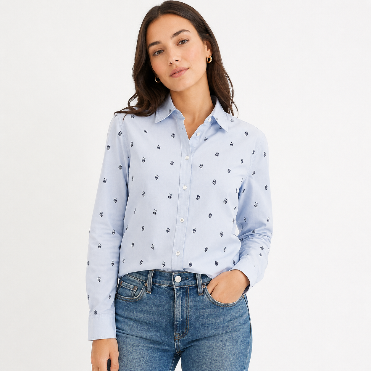 Tommy Hilfiger Fil Coupe Monogram Shirt
