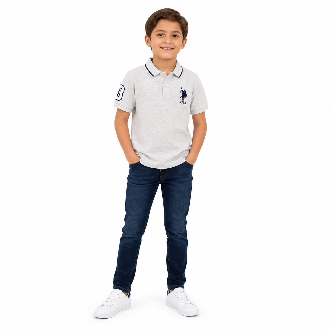 U.S. POLO ASSN- Boys Piqué Polo Shirt