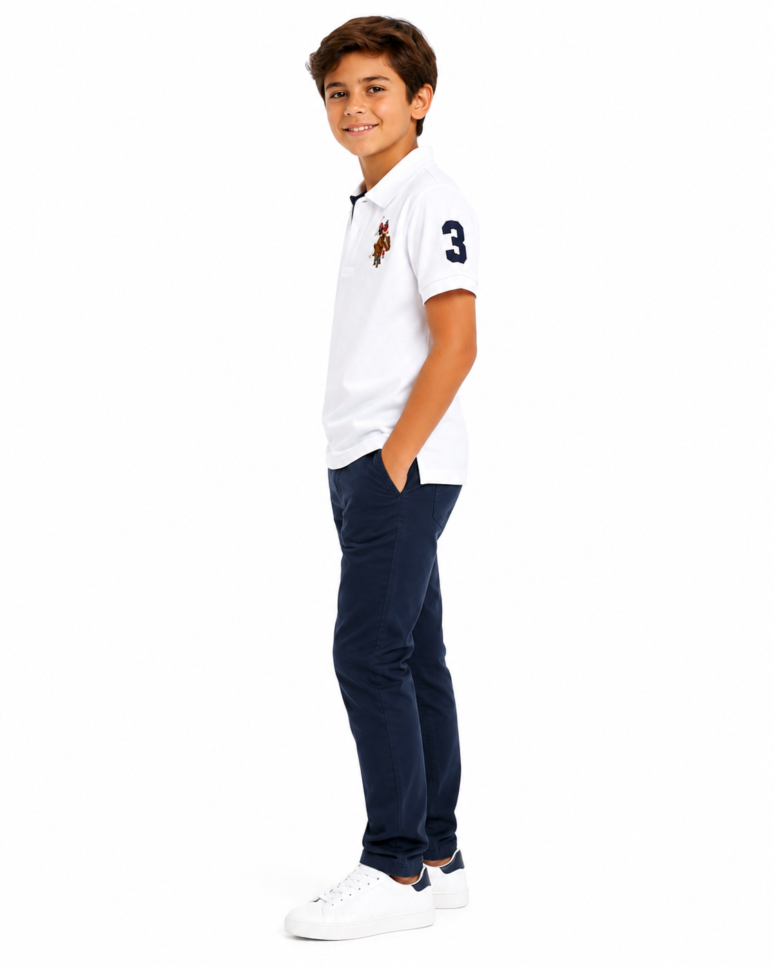 U.S Polo Assn Boys Interlock Polo Shirt