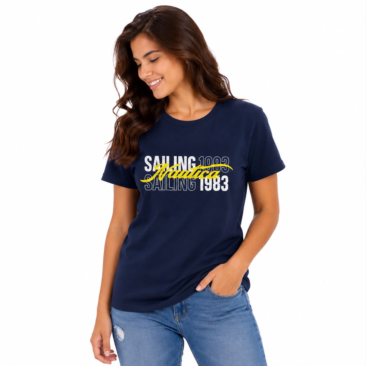 Náutica foil sailing 1983 graphic t-shirt