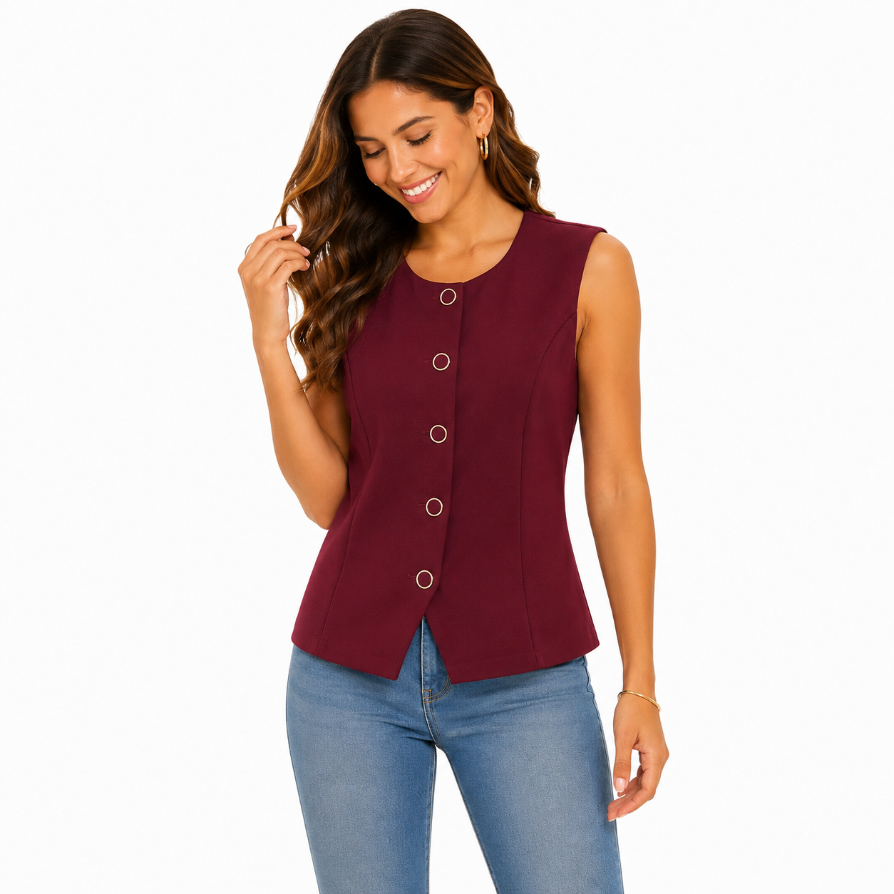 Soho Apparel wine-colored vest Women’s