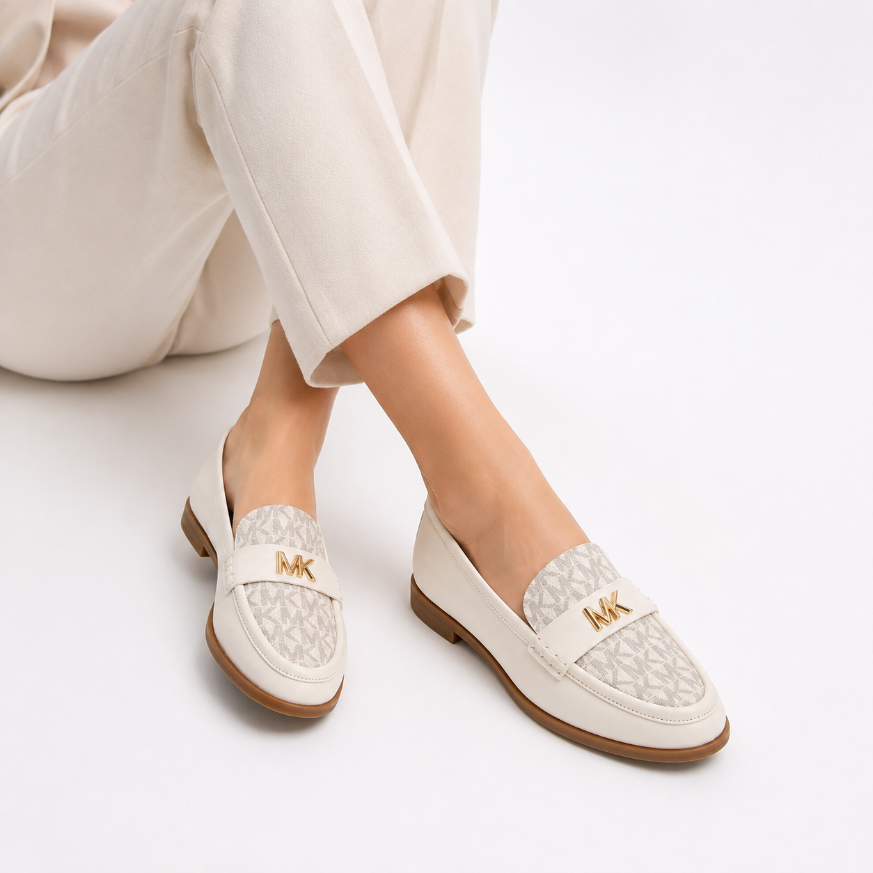 Michael Kors Lex leather loafer with exclusive logo Shoes