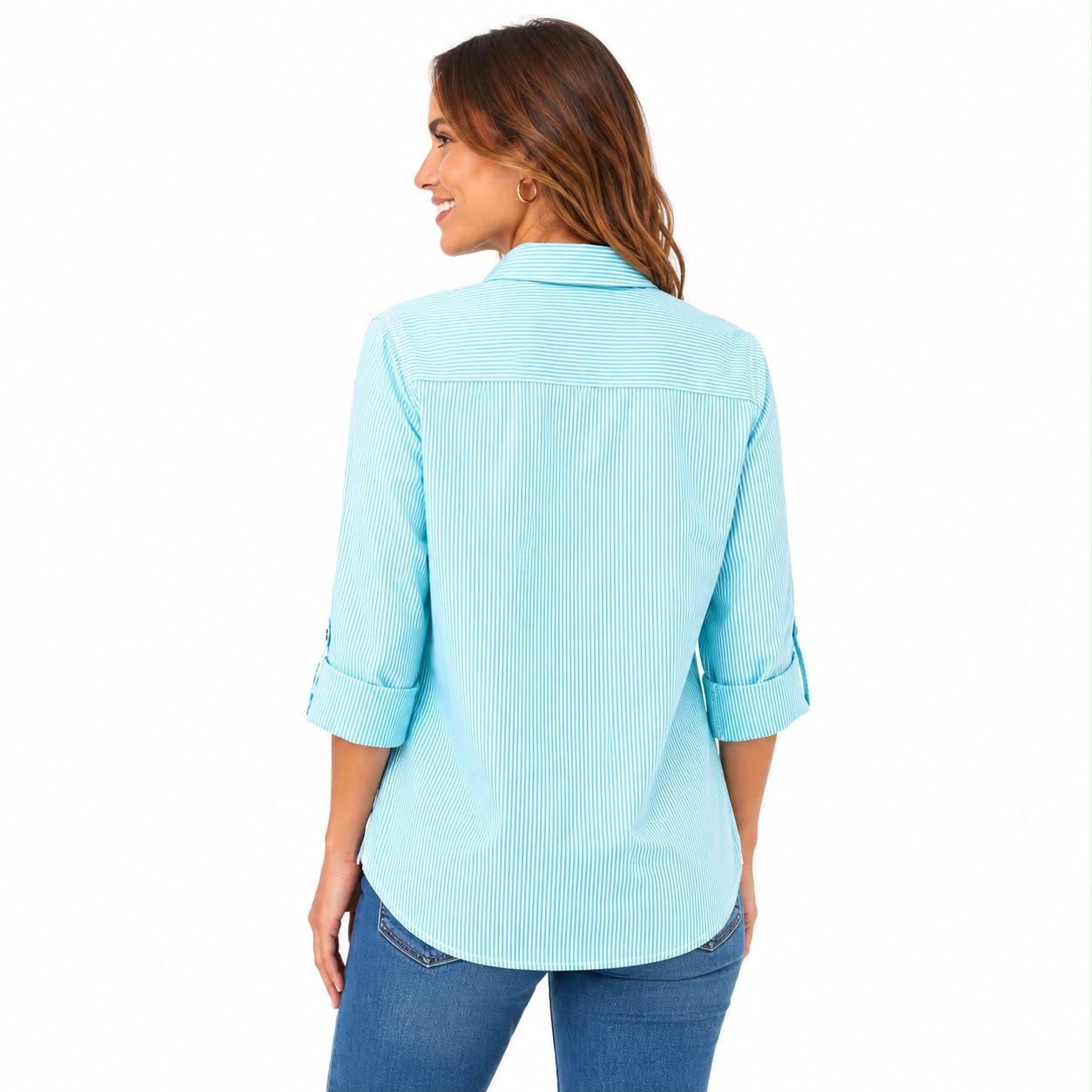 U.S Polo Striped Poplin Long Sleeve Shirt