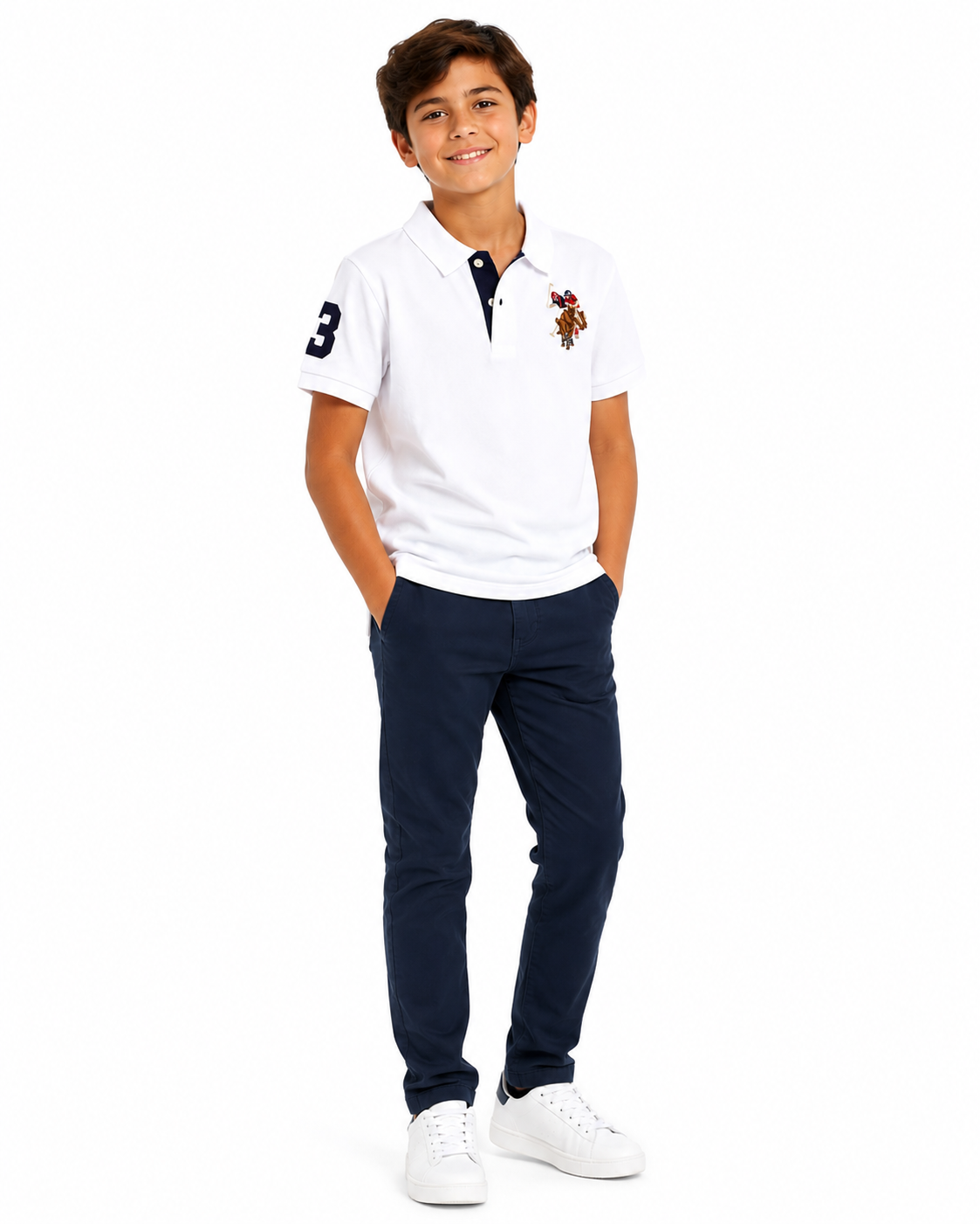 U.S Polo Assn Boys Interlock Polo Shirt