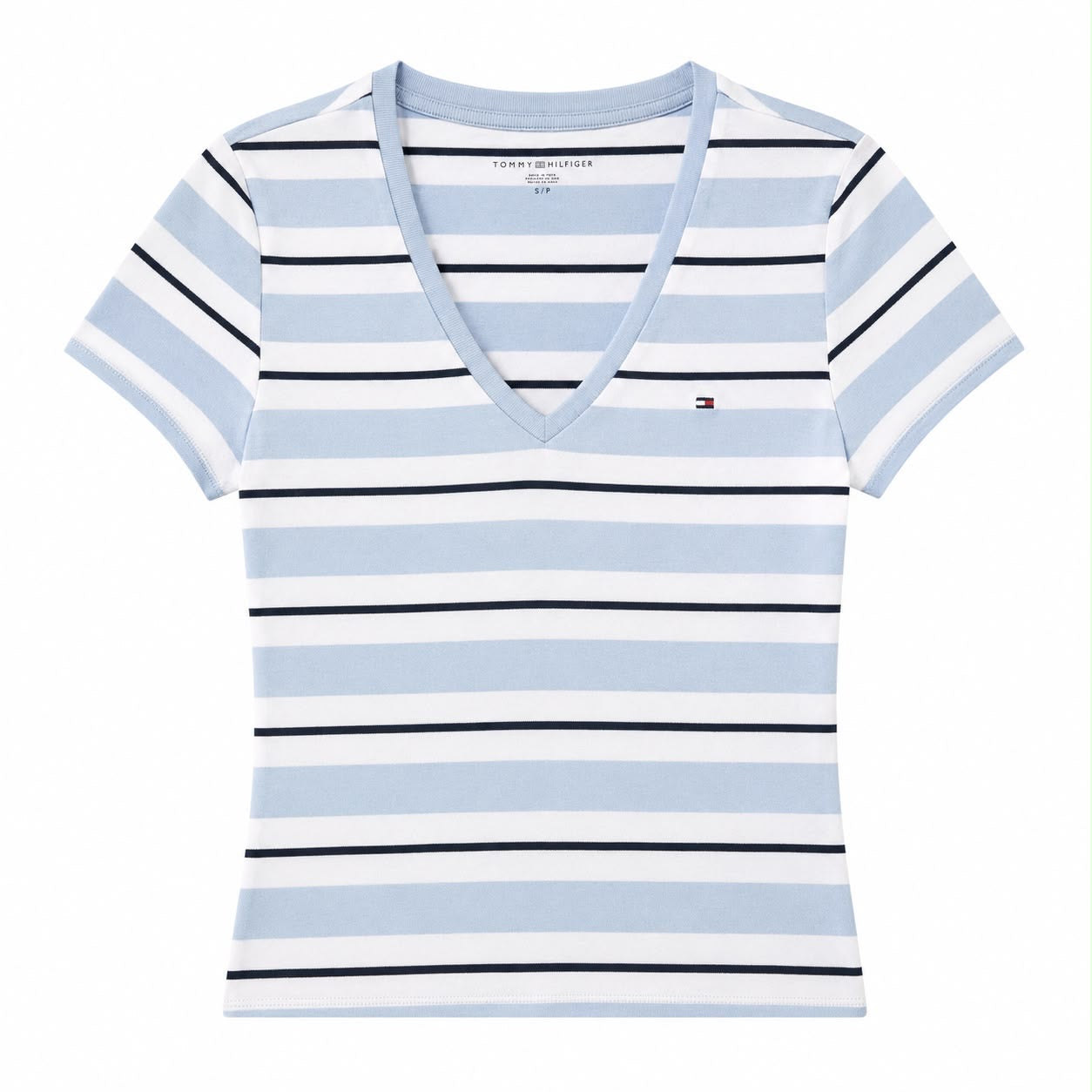 Tommy Hilfiger Stripe V-Neck Favorite T-Shirt
