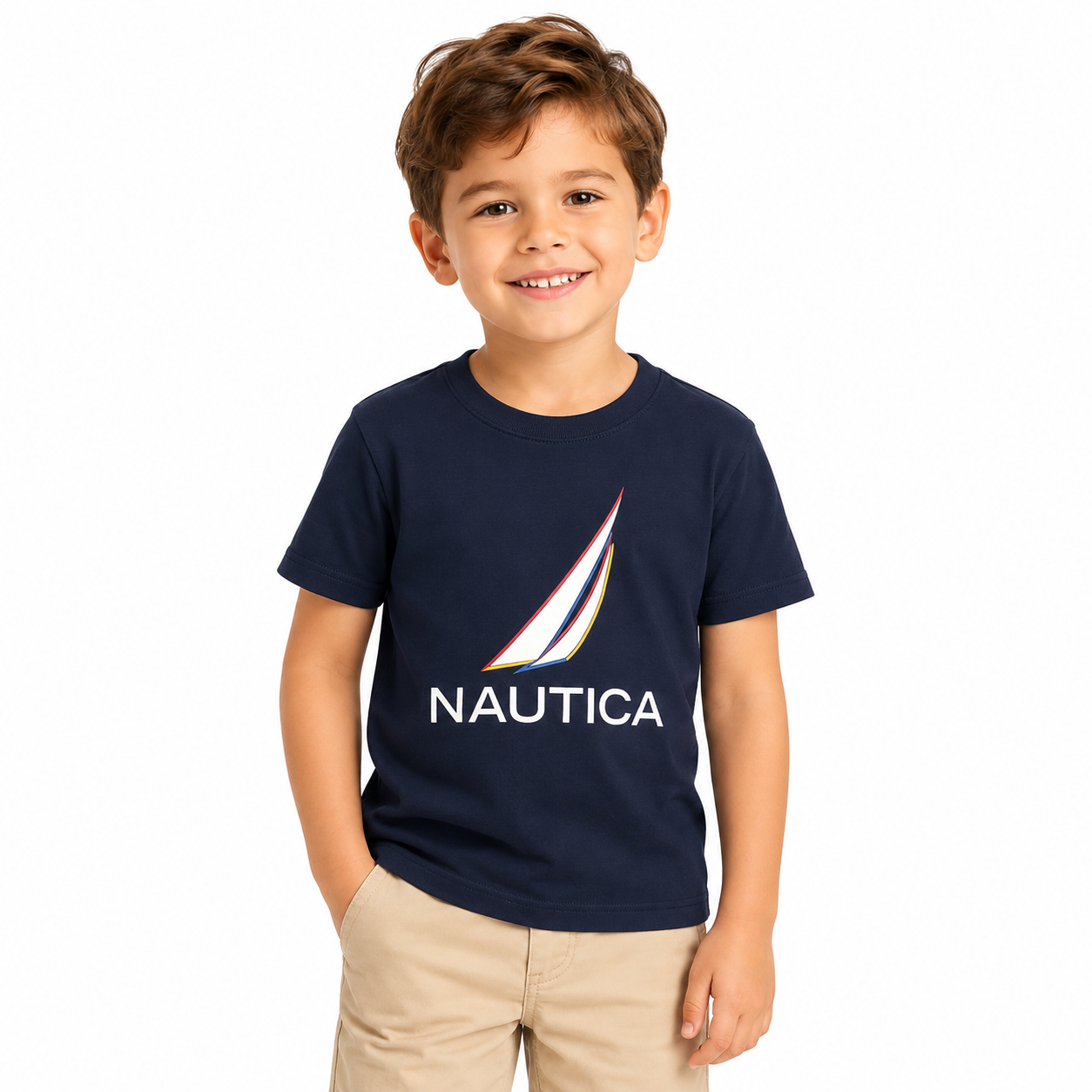 Nautica brand children's t-shirt in navy blue