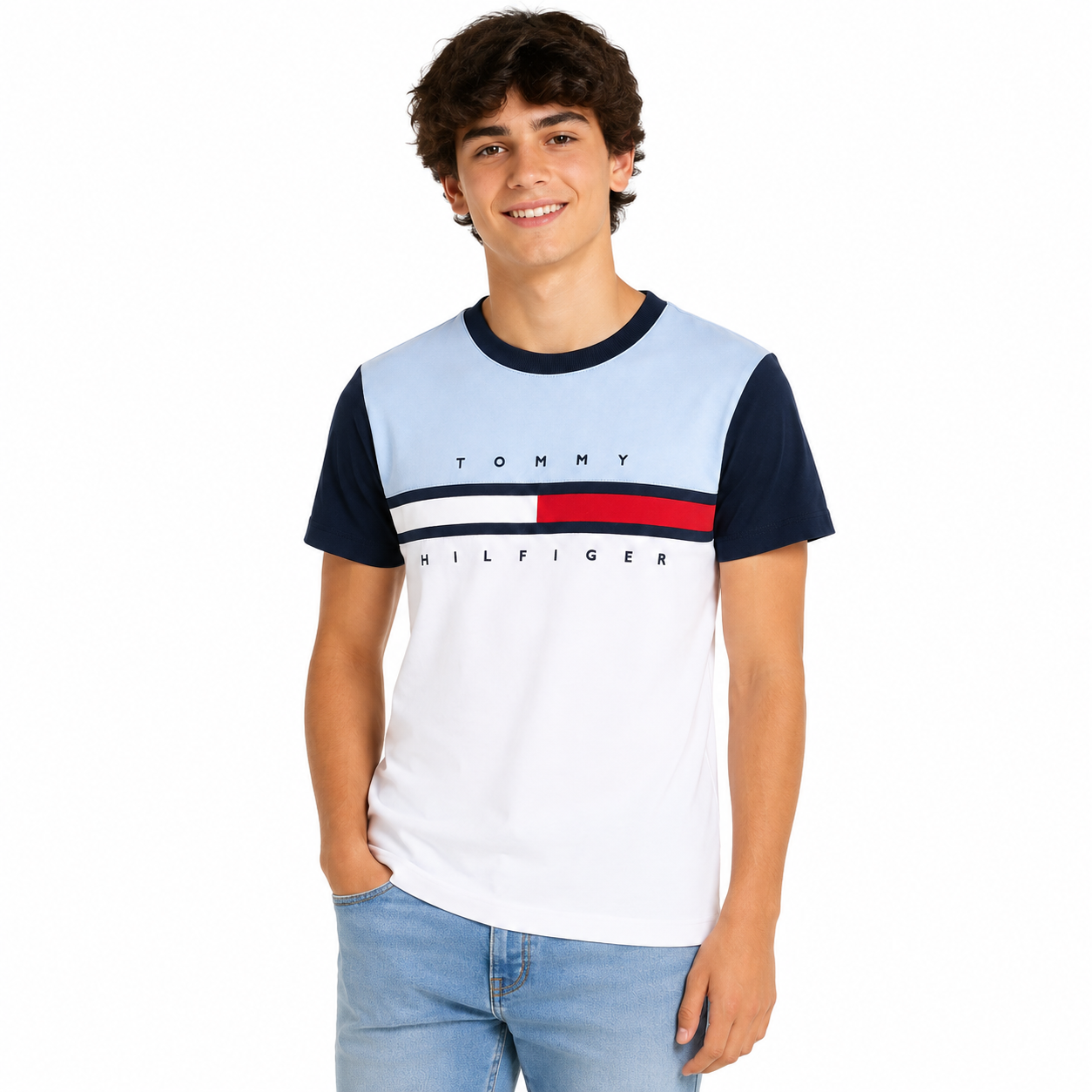 Tommy Hilfiger Kids' Colorblock Flag Stripe T-Shirt