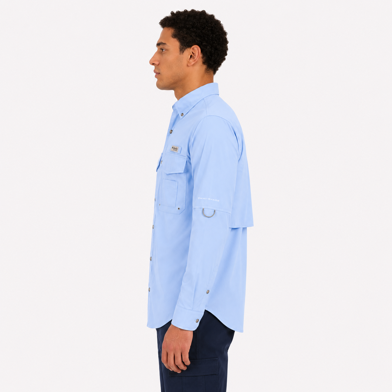 Columbia PFG long sleeve shirt for men in blue