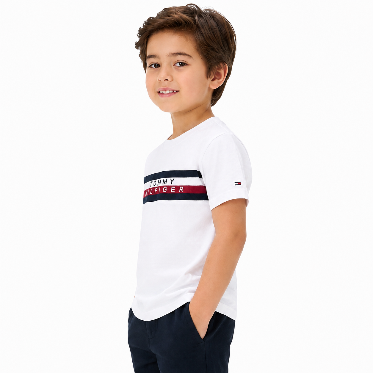 Tommy Hilfiger Boys White Logo T-Shirt