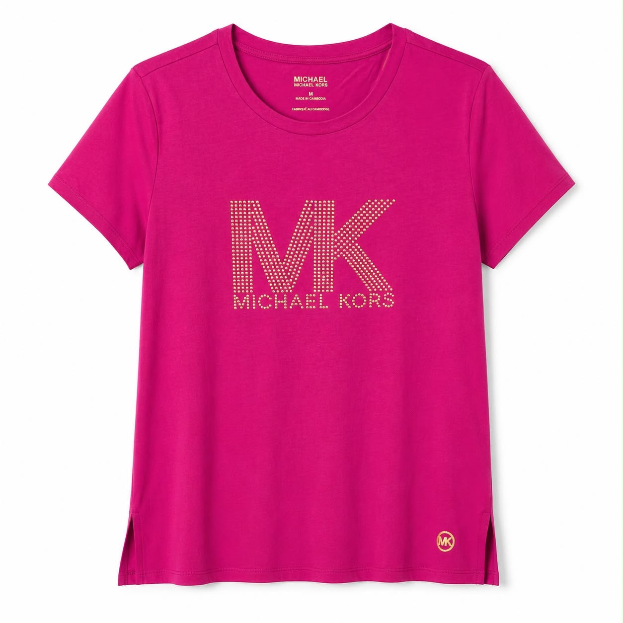 Michael Kors Womens MK Logo Short Sleeve T Shirt