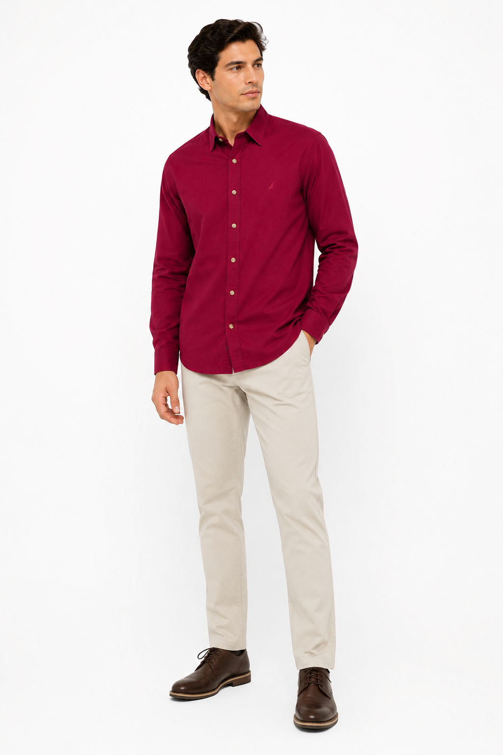 NAUTICA-Linen Deck Shirt