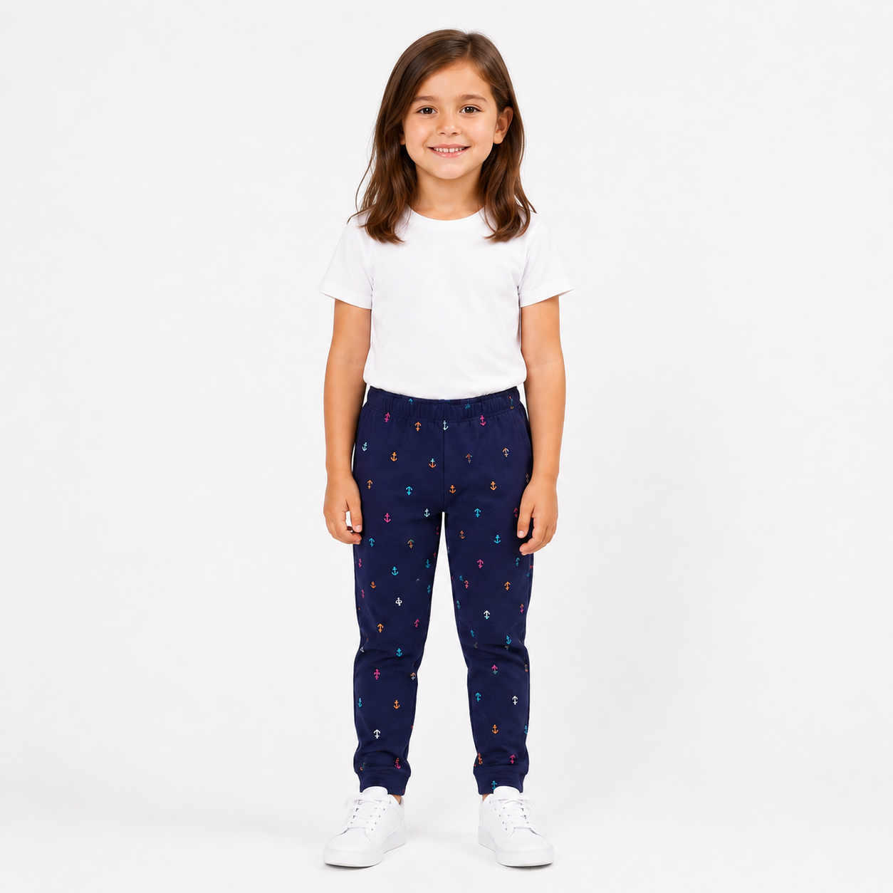 Nautica Girls' Anchor and Dot Print Leggings