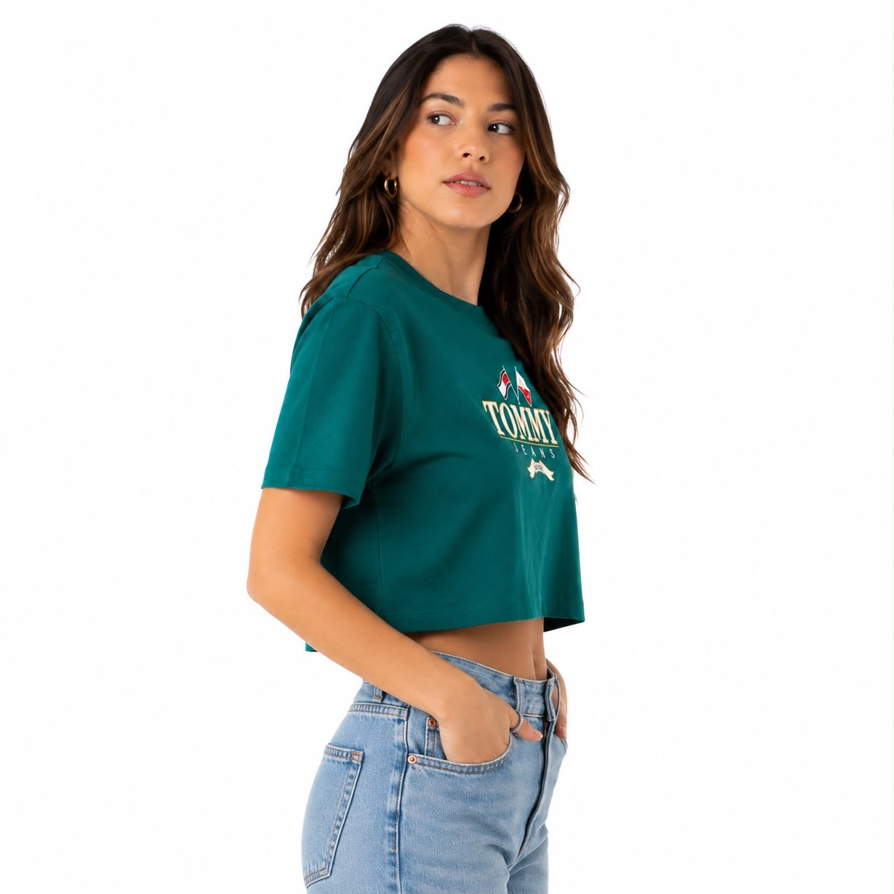 Tommy Hilfiger  Cropped Tommy Flag T-Shirt