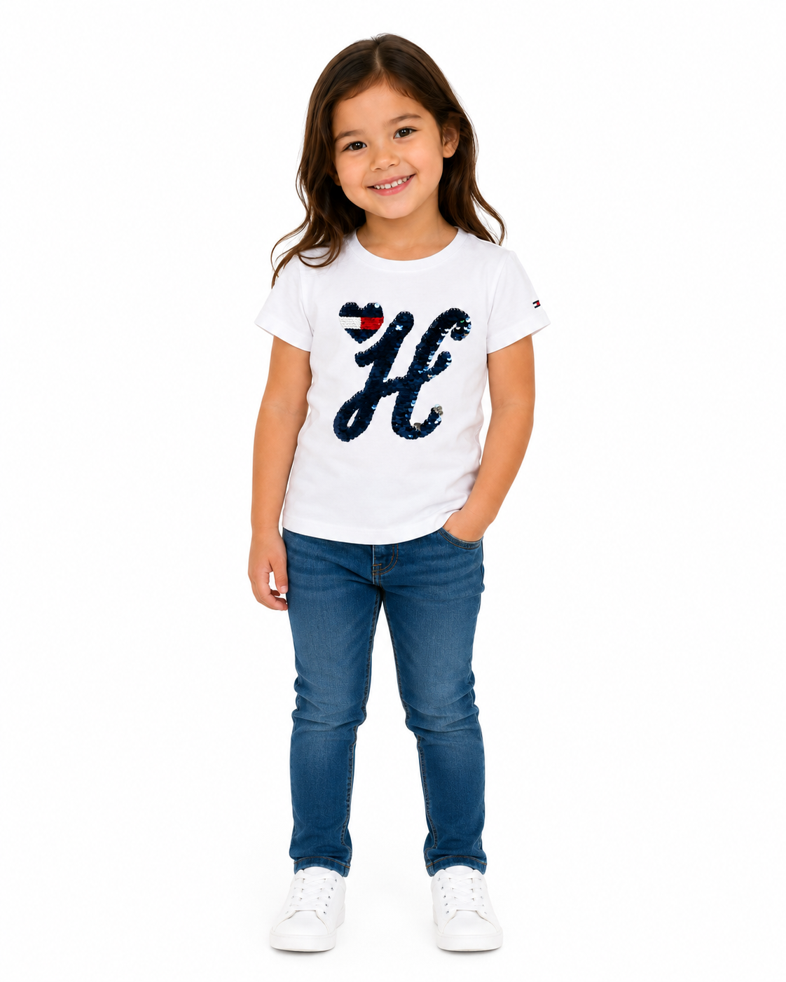 Tommy Hilfiger Kids' Sequin Logo T-Shirt