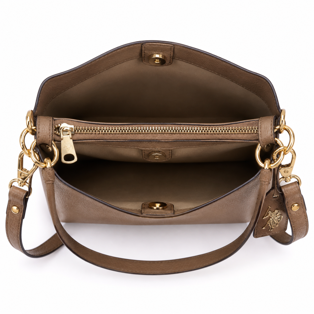Us Polo Assn Brown bucket bag