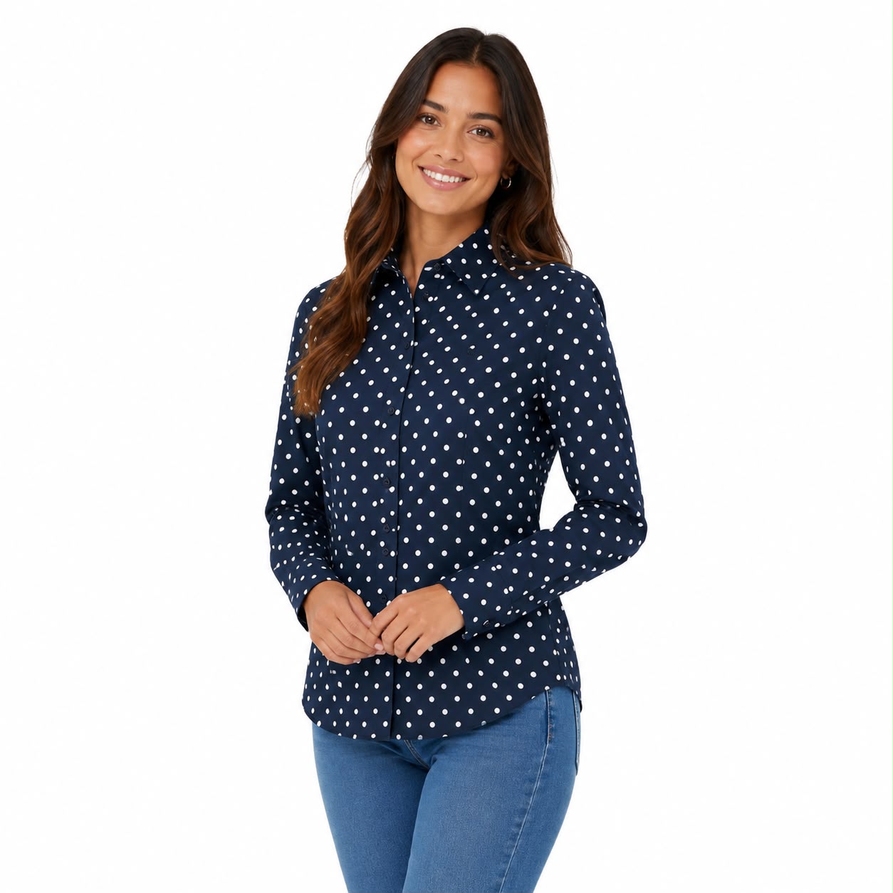 Ralph Lauren Classic Fit Polka-Dot Shirt