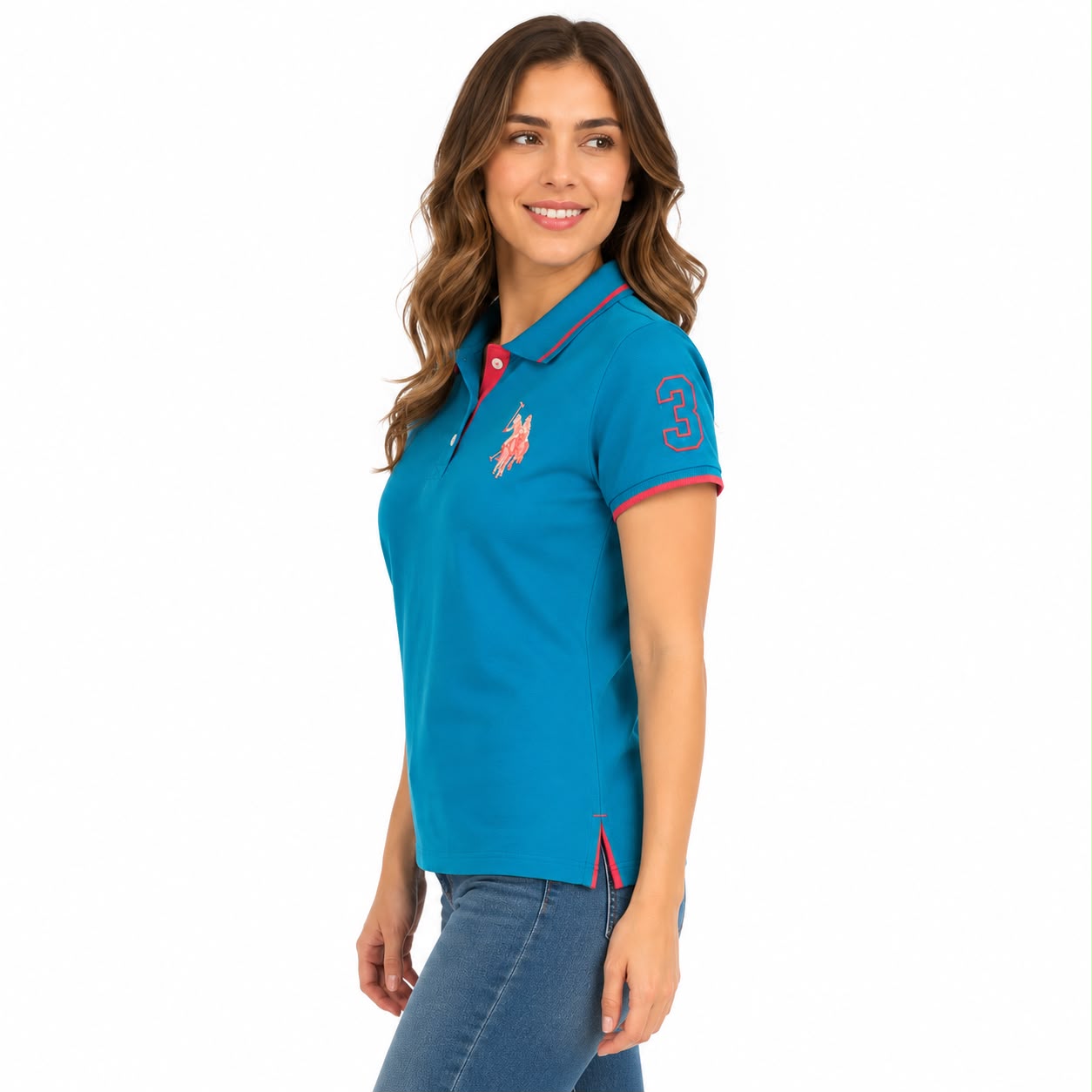 US ASSN Multinational Big Logo Polo