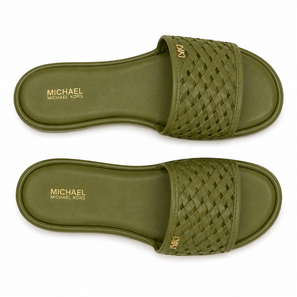 Michael Kors These are Michael Kors Saylor flip-flop sandals for women in olive green
