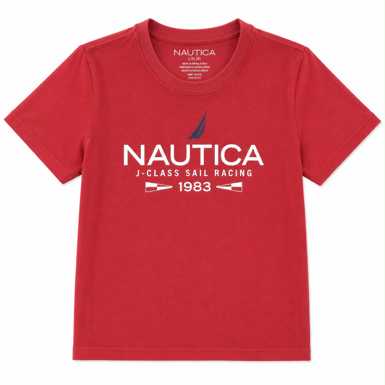 Nautica Little Boys' brand icon Racing Graphic T-Shirt (4-7)