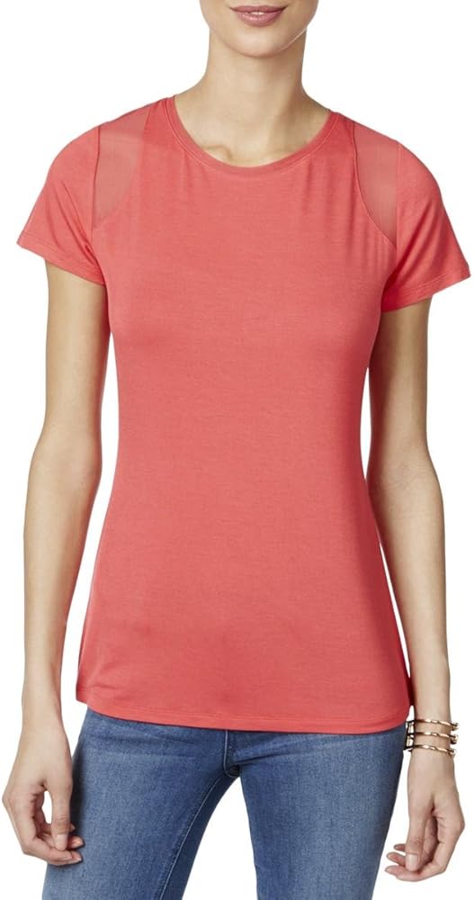 International Concepts Polished Coral Studded High-Low T-Shirt