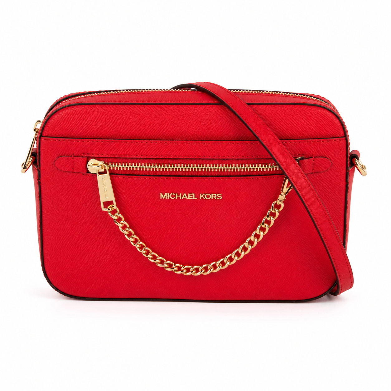 Michael Kors Jet Set Large East West  Zip Chain Crossbody Bag