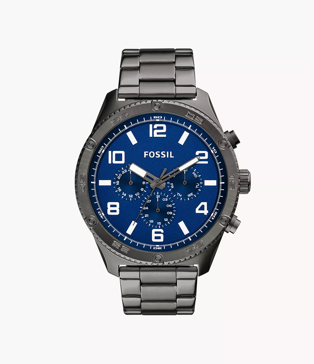 Fossil Brox Multifunction Smoke Stainless Steel Watch