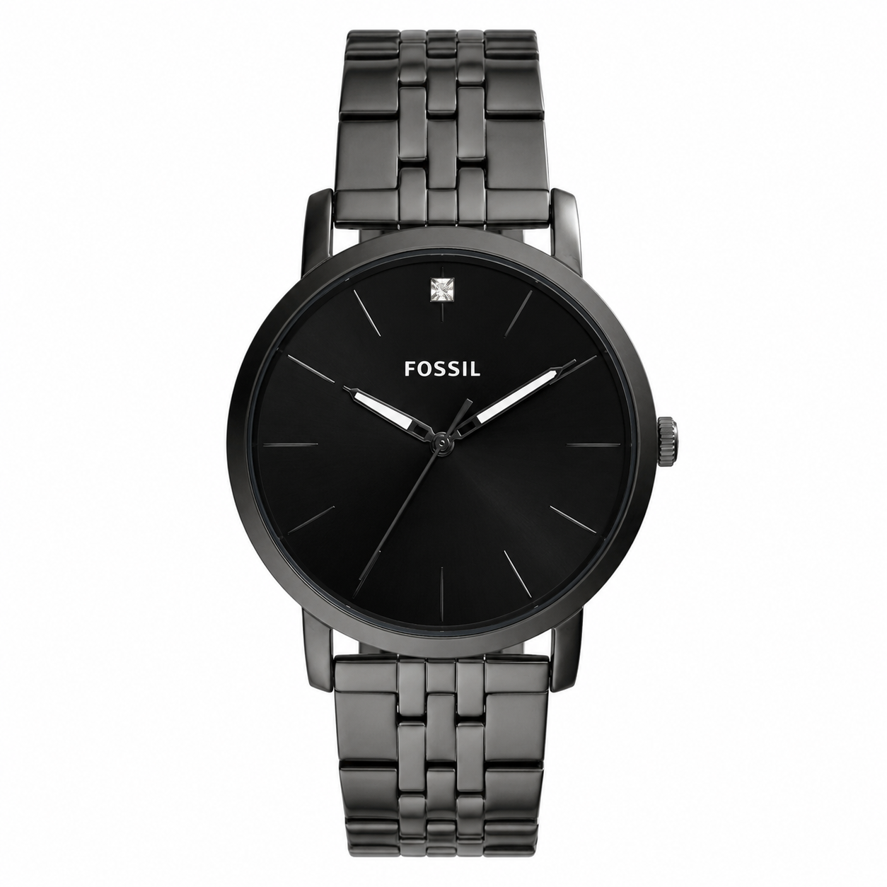 Fossil Lux Luther Three-Hand Smoke Stainless Steel Watch