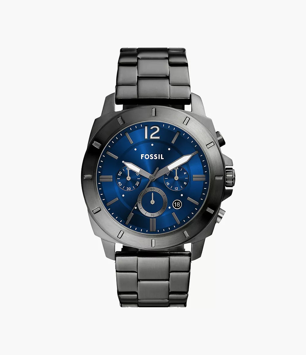 Fossil Privateer Chronograph Smoke Stainless Steel Watch