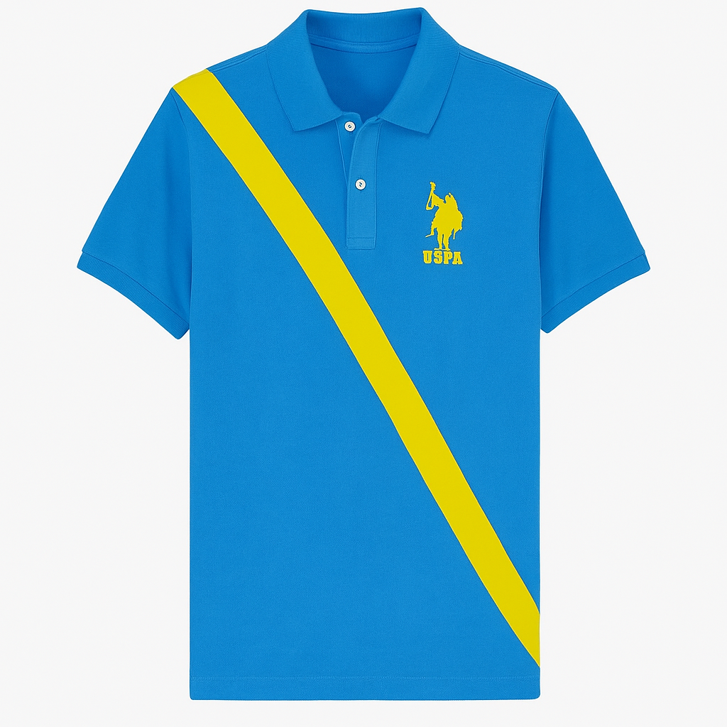 U.S Polo Assn Boys Men U.S. Polo Assn. Diagonal Stripe Cotton Polo T-shirt
