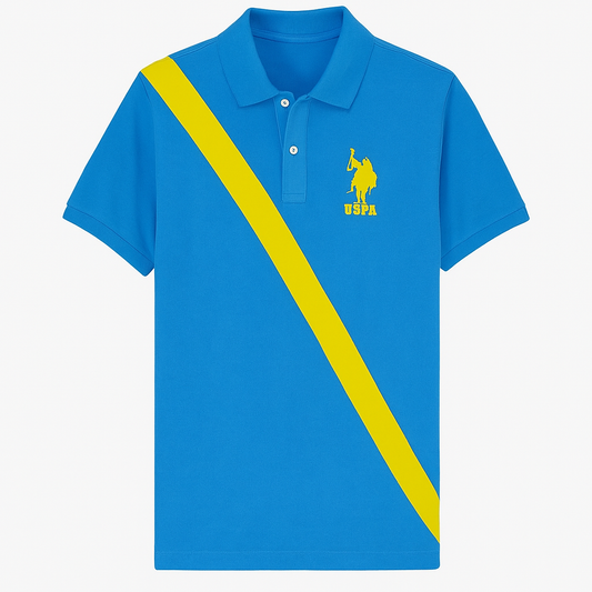 U.S Polo Assn Boys Men U.S. Polo Assn. Diagonal Stripe Cotton Polo T-shirt