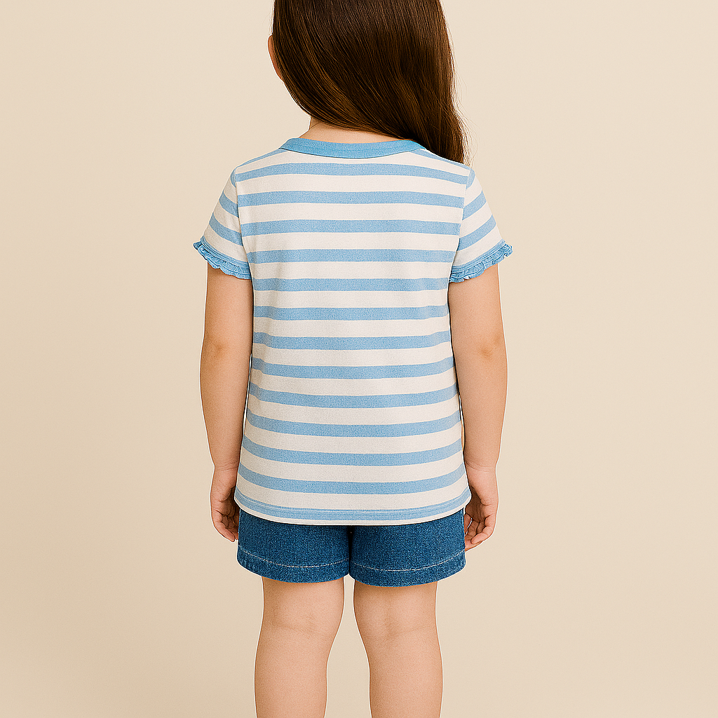 Tommy Hilfiger Kids' Stripe Ruffle-Sleeve T-Shirt