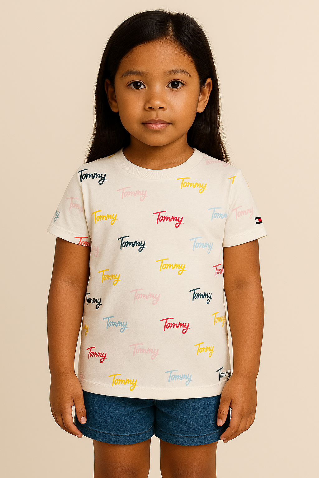 Tommy Hilfiger- Kids Allover Script Tommy T- Shirts