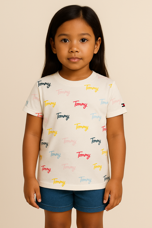 Tommy Hilfiger- Kids Allover Script Tommy T- Shirts