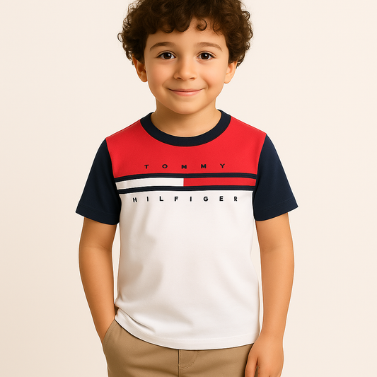 Tommy Hilfiger Kids' Colorblock Flag Stripe T-Shirt