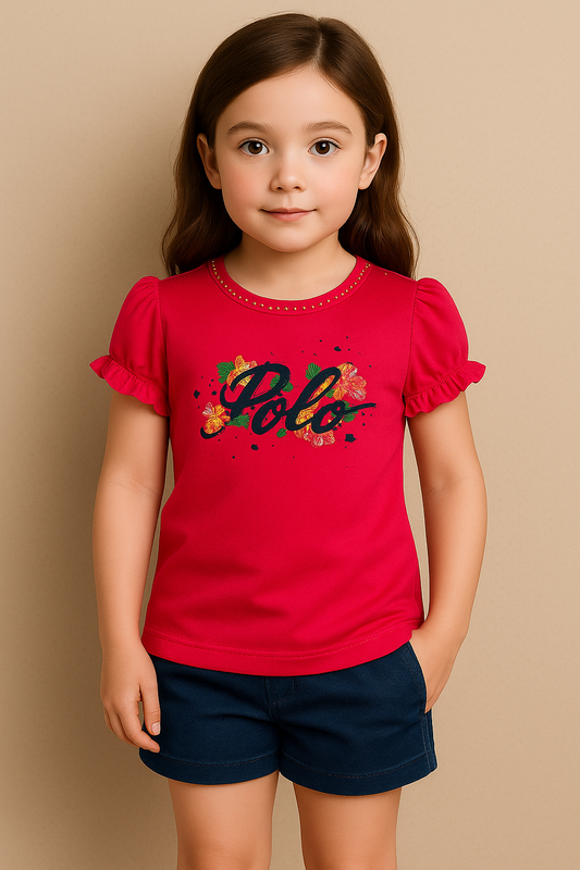 Ralph Lauren Little Girl's & Girl's Boxy Crop T-shirt