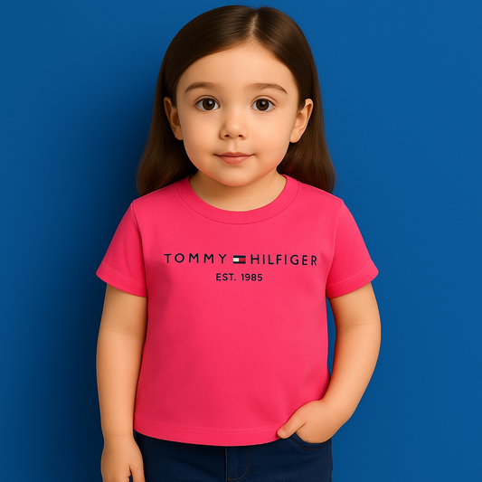Tommy Hilfiger Teen Girls Pink Logo T-Shirt