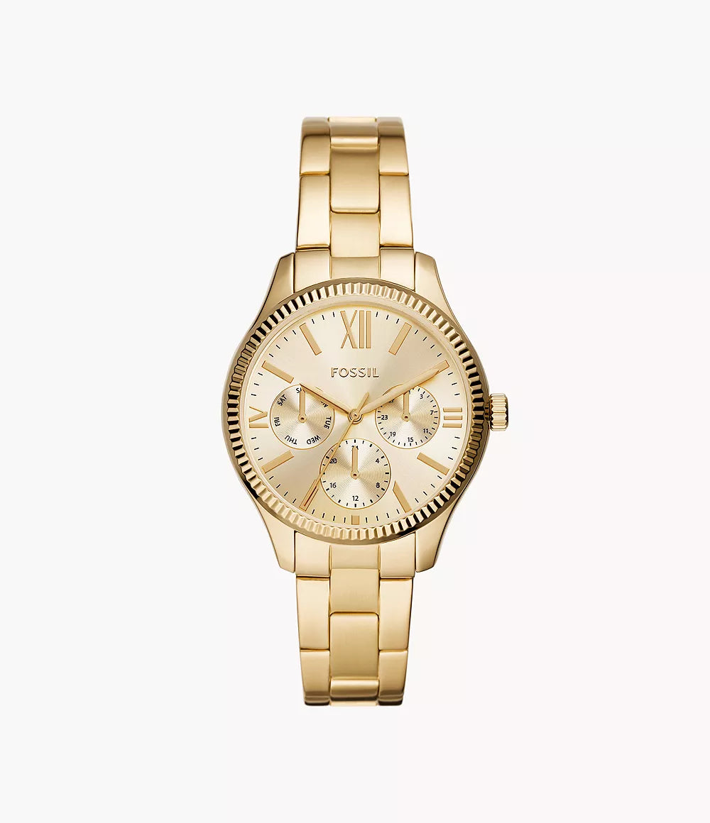 Fossil Rye Multifunction Rose Gold-Tone Stainless Steel Watch