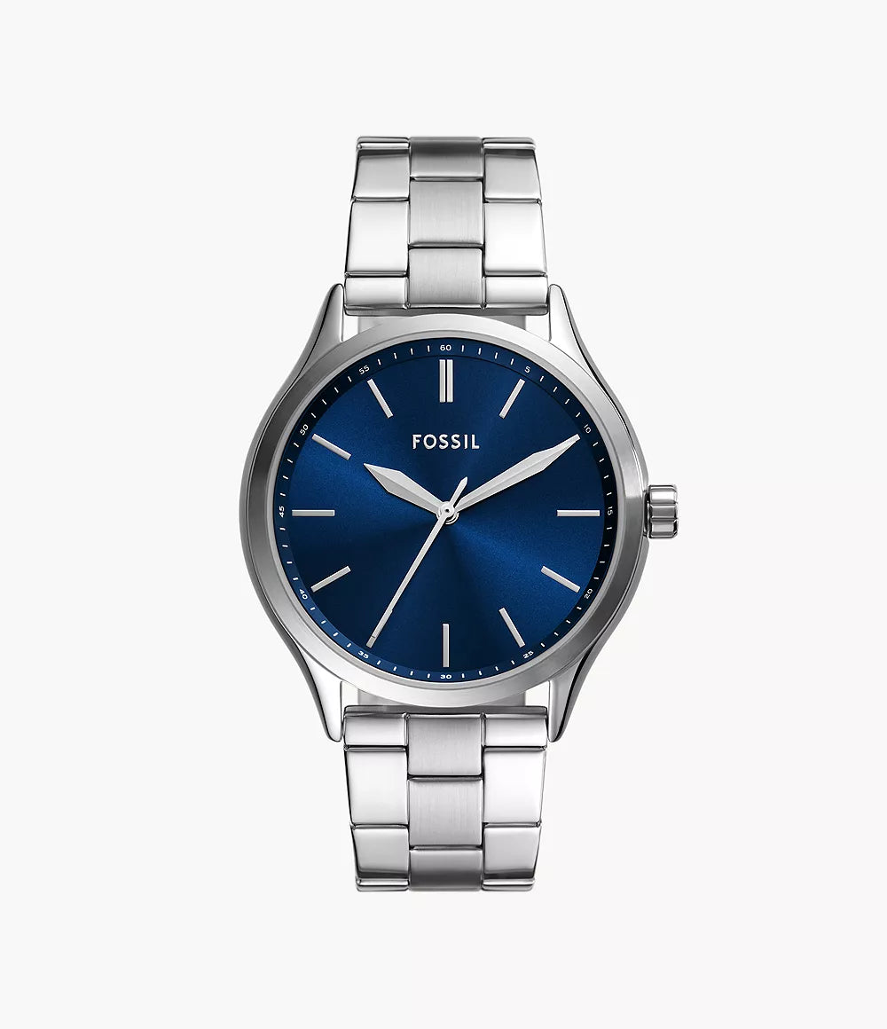 Fossil Fenmore Three-Hand Stainless Steel Watch
