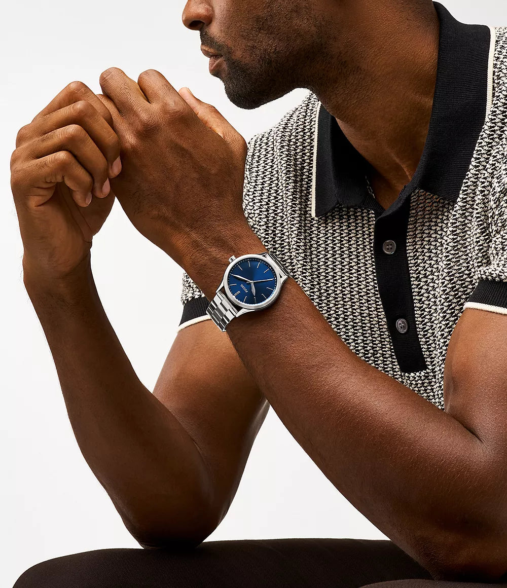 Fossil Fenmore Three-Hand Stainless Steel Watch