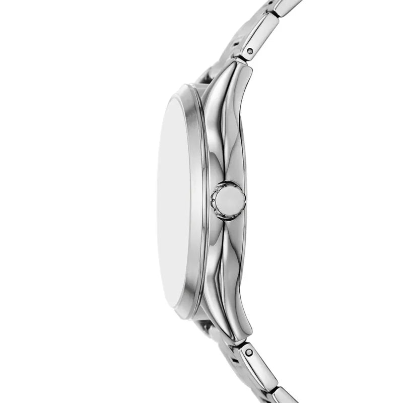 Fossil Fenmore Three-Hand Black Stainless Steel Watch